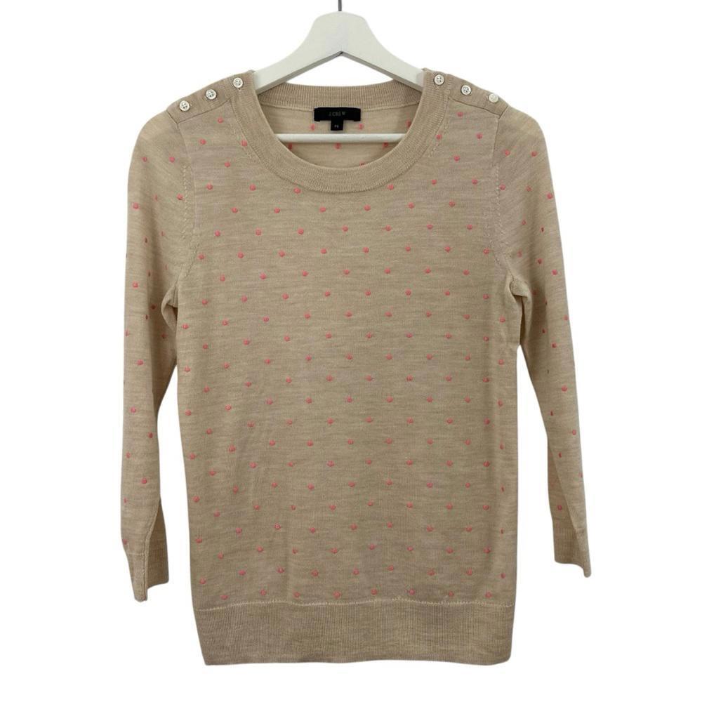Talbots Women’s Polka Dot 100% Merino Wool Sweater Size PS